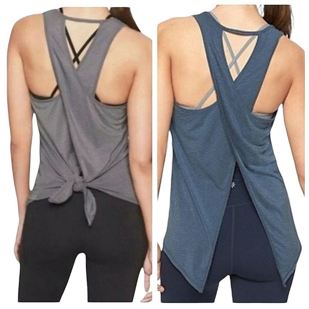 Athleta Essence Texture Tie Back Tank